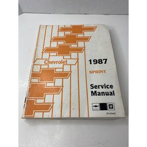1987 Chevrolet Sprint service manual book GM‎ repairs ST-370-87